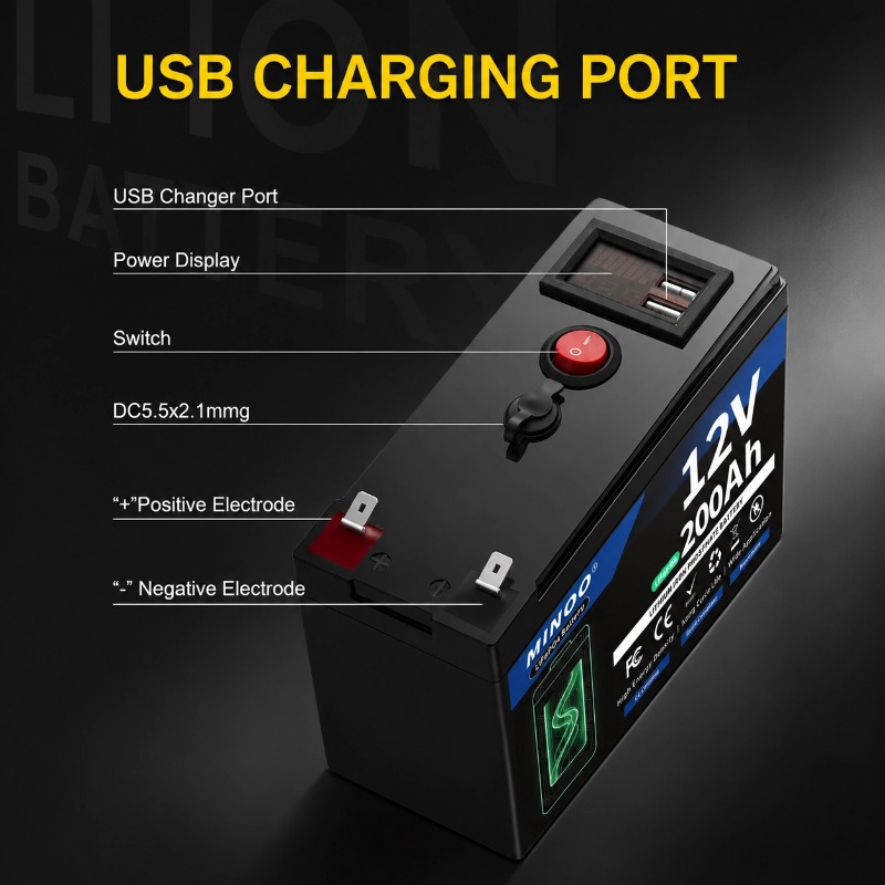 12V 200Ah LiFePO4 Battery Deep - Fish Finder Charger ulasan dan harga